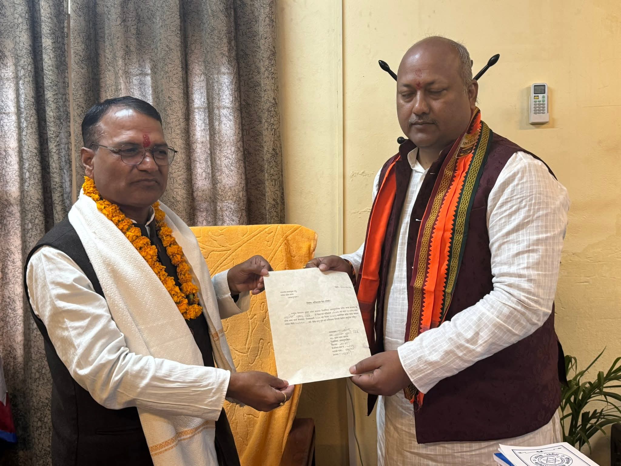पूर्वमुख्यमन्त्री सतिशकुमार सिंहको प्रदेशसभा सदस्य पदबाट राजीनामा, जनमत पार्टी परित्याग