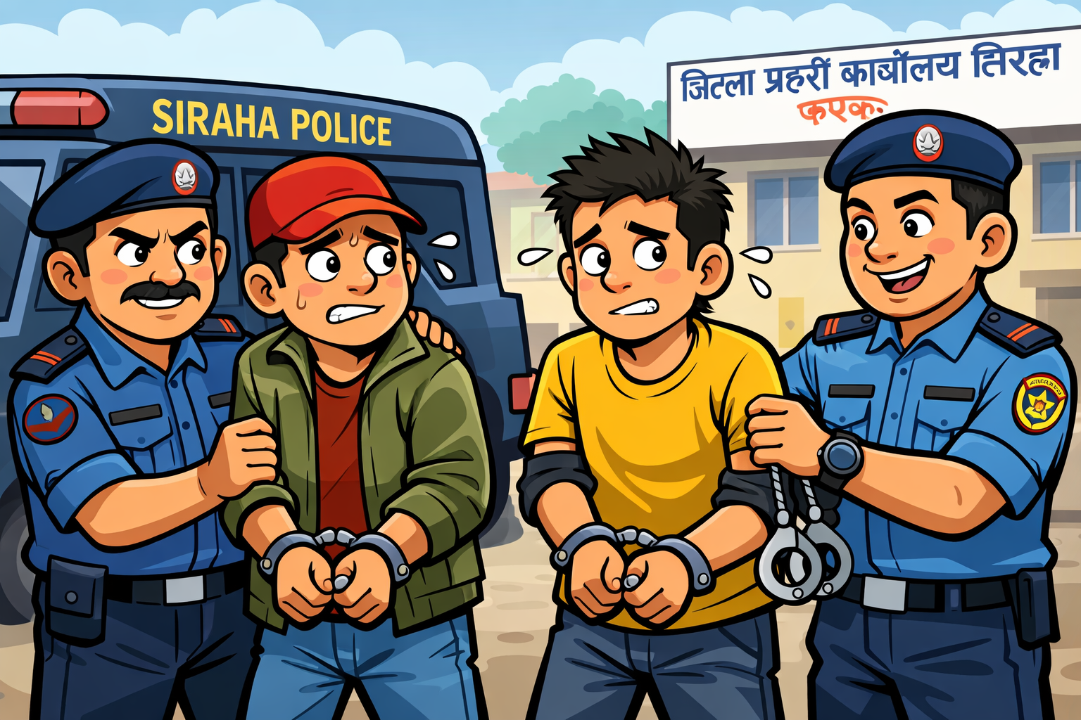 भारतमा जागिरको प्रलोभन देखाएर नेपाली युवकलाई बन्धक बनाउने दुई पक्राउ
