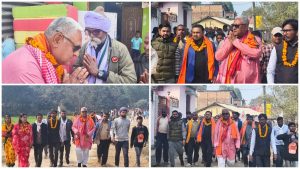 धनुषा–२ मा एमाले उम्मेदवार अरगरियाको घरदैलो अभियान तीव्र